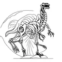 dinosaur skeleton  tattoo design idea