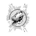 dinosaur skeleton  tattoo design idea