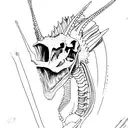 dinosaur skeleton  tattoo design idea