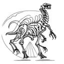 dinosaur skeleton  tattoo design idea