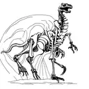 dinosaur skeleton  tattoo design idea