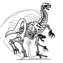 dinosaur skeleton  tattoo design idea