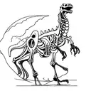 dinosaur skeleton  tattoo design idea