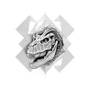 dinosaur skeleton  tattoo design idea