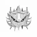 dinosaur skeleton  tattoo design idea