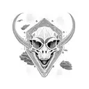 dinosaur skeleton  tattoo design idea