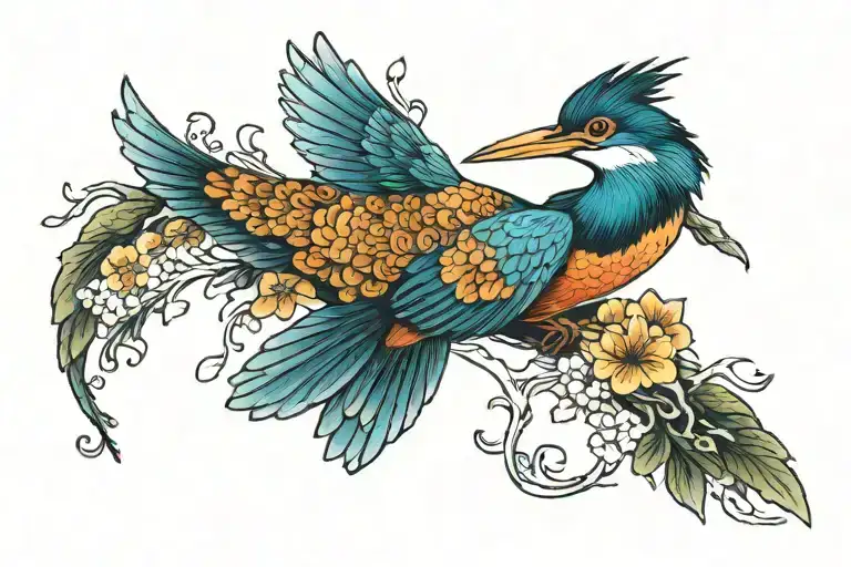 king fisher  tattoo design idea