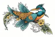 king fisher  tattoo design idea