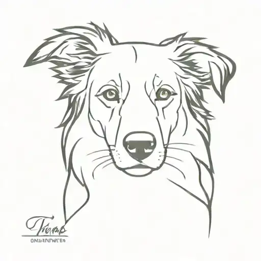border collie  tattoo design idea