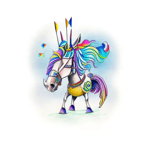 Design a new-school style tattoo featuring a unique and modern interpretation of the Cavaleiros do Zodíaco logo tattoo design idea