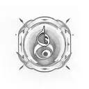 music lyrics tattoo design idea