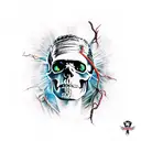 Frankenstein skull tattoo design idea