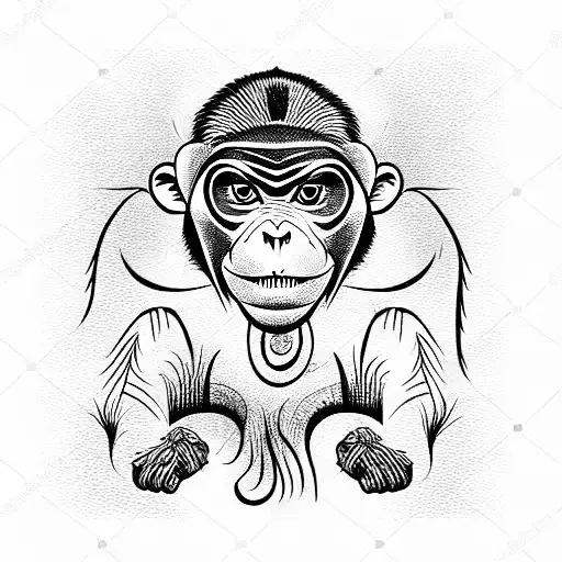 monkey tattoo design idea