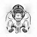 monkey tattoo design idea