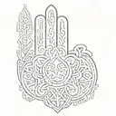 Celtic Hamsa tattoo design idea