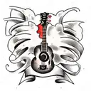 guitar tattoo design idea