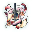 guitar tattoo design idea