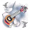guitar tattoo design idea
