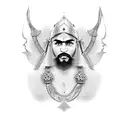 persian warrior tattoo design idea