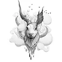 Create a black and white tattoo with a bottle of wine, two canary and a minelamp tattoo design idea