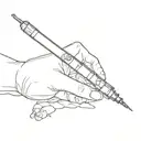 syringe tattoo design idea