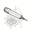 syringe tattoo design idea