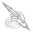 syringe tattoo design idea