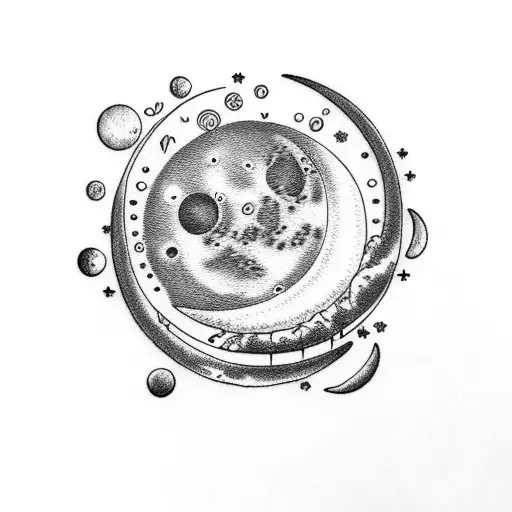 moon phases tattoo  tattoo design idea