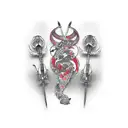 anime katana tattoo design idea