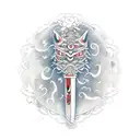 anime katana tattoo design idea