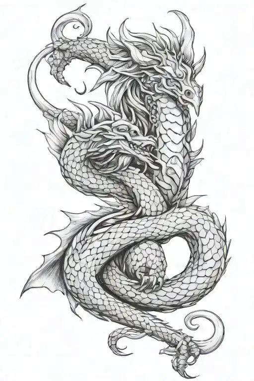 viking dragon tattoo design idea