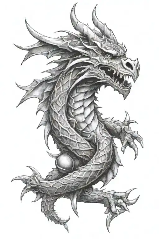 viking dragon shiphead  tattoo design idea