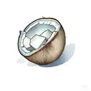 cracked coconut tattoo design idea