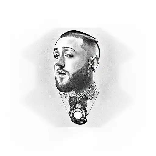 Mac miller rapper tattoo design idea