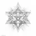 Diamond star tattoo design idea