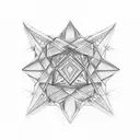 Diamond star tattoo design idea