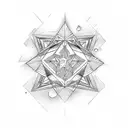 Diamond star tattoo design idea