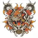 chines art tattoo design idea