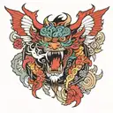 chines art tattoo design idea