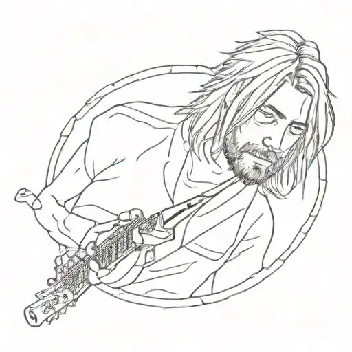 nirvana kurt cobain tattoo design idea