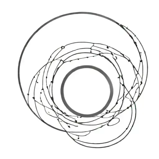 a black circle with a headlight in its center that lights up and cuts through the blackness of the circle tattoo design idea