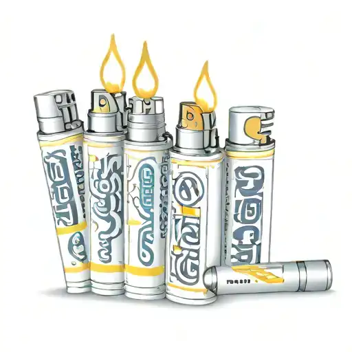 one bic lighter tattoo design idea