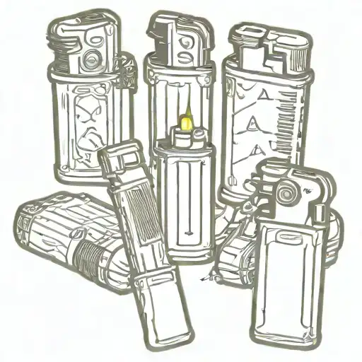 bic lighter tattoo design idea