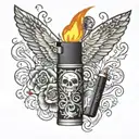 one bic lighter tattoo design idea