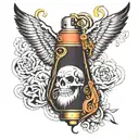 one bic lighter tattoo design idea