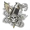 one bic lighter tattoo design idea