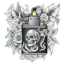 one bic lighter tattoo design idea