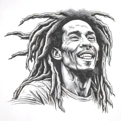 bob marley inspired without tattoo design idea
