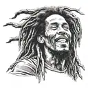 bob marley inspired without tattoo design idea