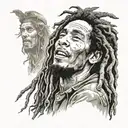 bob marley inspired without tattoo design idea